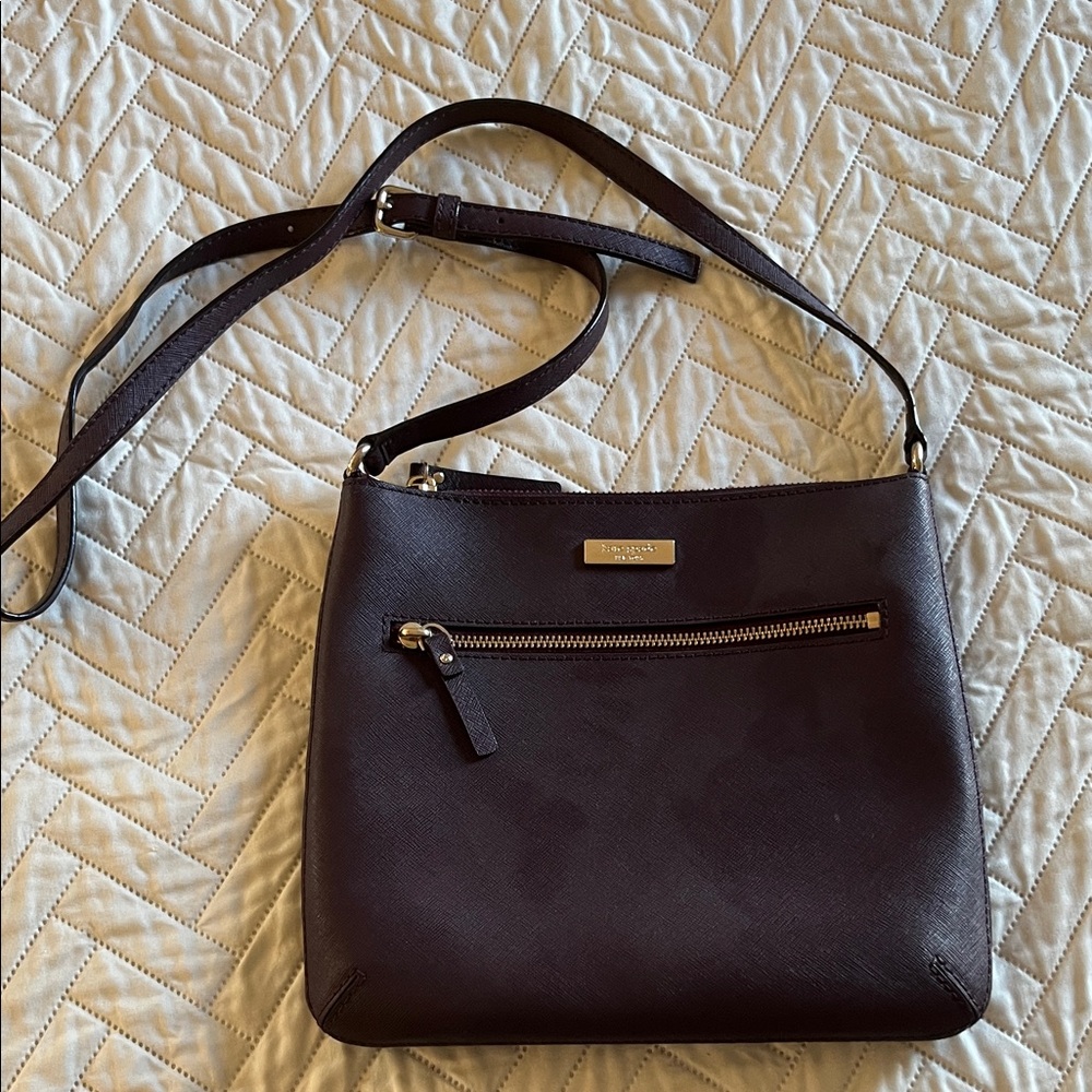 Purple Kate Spade crossbody purse